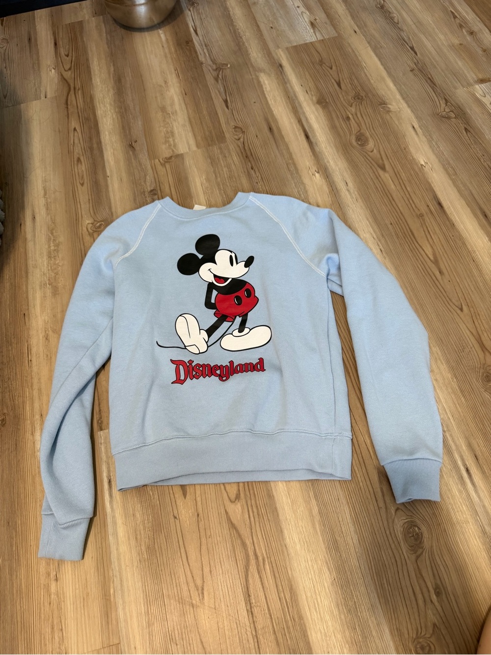 Disney Light Blue Mickey Mouse Disneyland Crewneck Sweatshirt